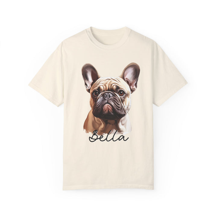 Fawn French Bulldog Custom Name Comfort Colors T-shirt -  S-XL Multiple Colors