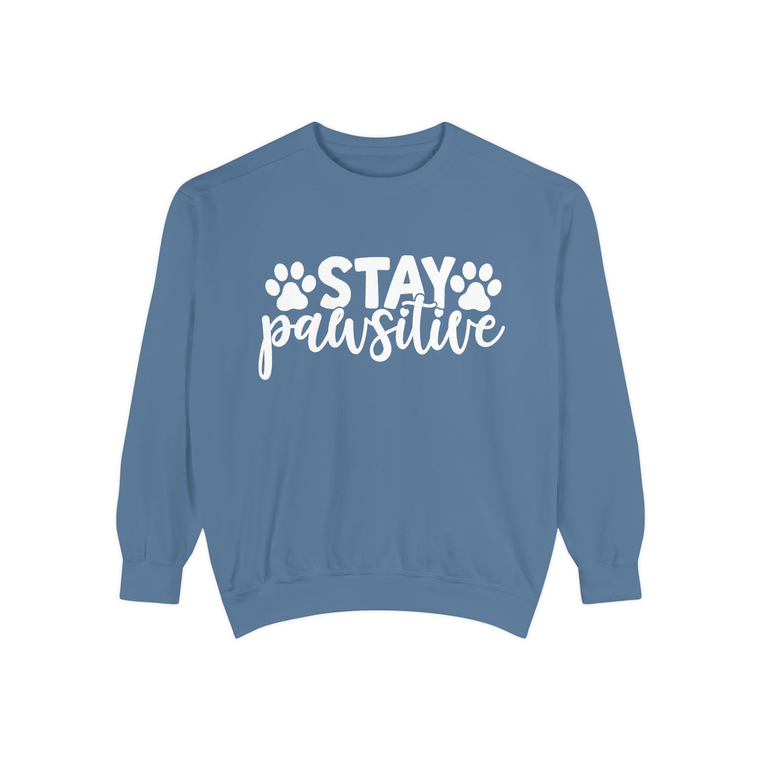 Stay Pawsitive - Comfort Colors Cozy Sweatshirt Sizes 2XL & 3XL Multiple Colors