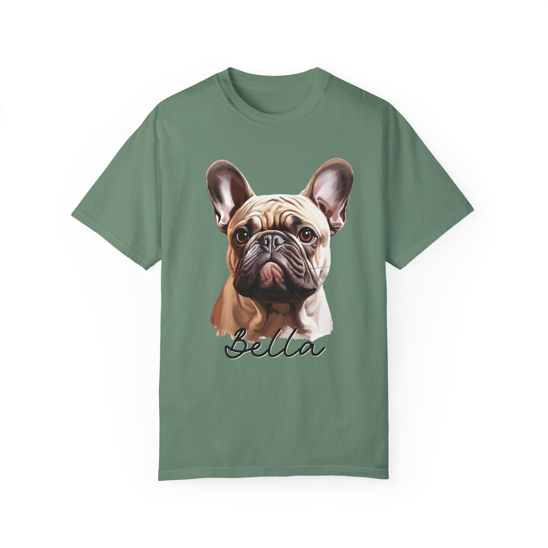 Fawn French Bulldog Custom Name Comfort Colors T-shirt -  S-XL Multiple Colors