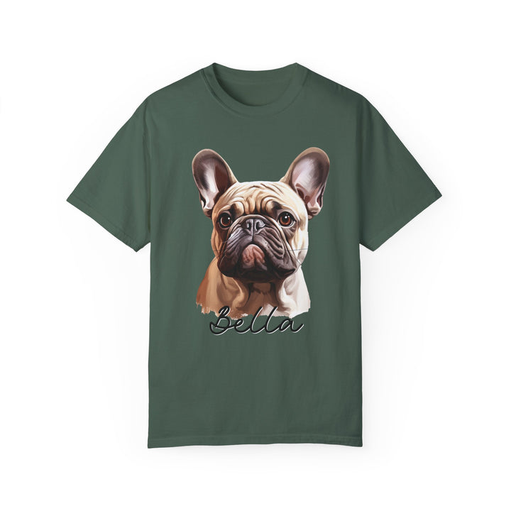 Fawn French Bulldog Custom Name Comfort Colors T-shirt -  S-XL Multiple Colors