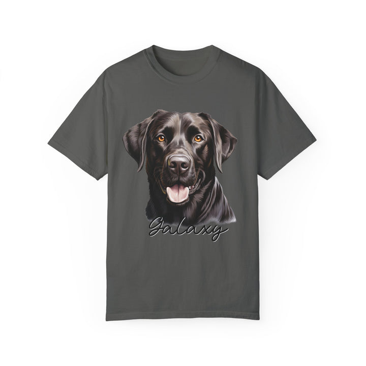 Dark Labrador Retriever Custom Name Comfort Colors T-shirt - S-XL Multiple Colors