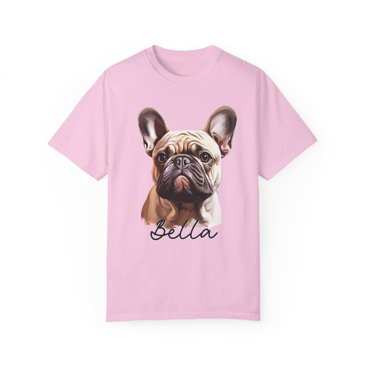 Fawn French Bulldog Custom Name Comfort Colors T-shirt -  S-XL Multiple Colors