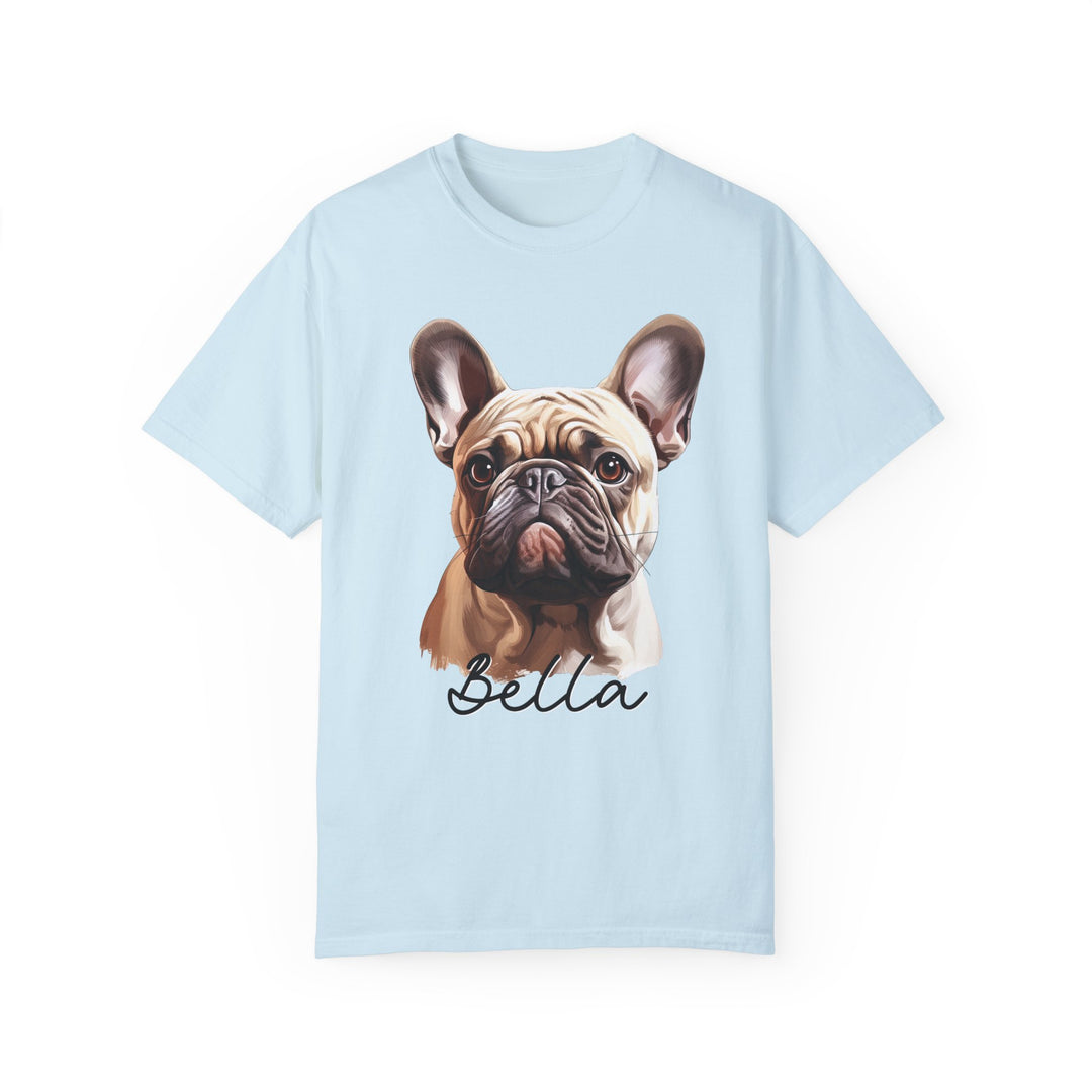 Fawn French Bulldog Custom Name Comfort Colors T-shirt -  S-XL Multiple Colors