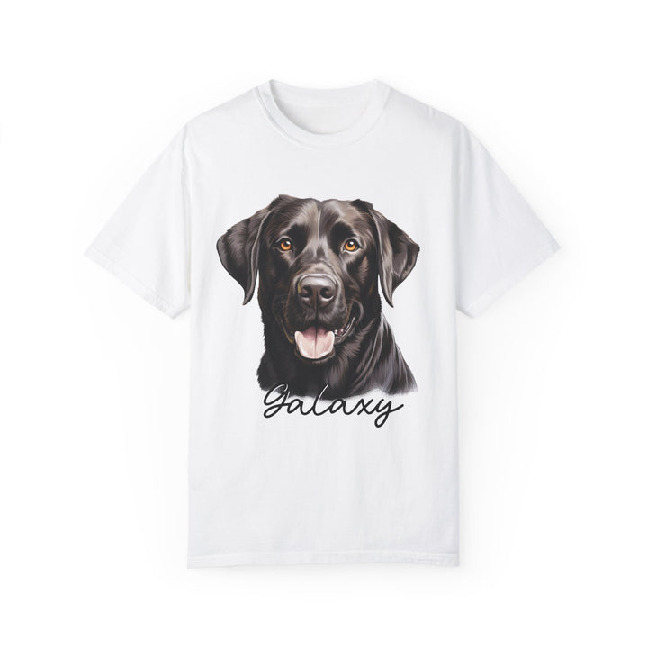 Dark Labrador Retriever Custom Name Comfort Colors T-shirt - S-XL Multiple Colors