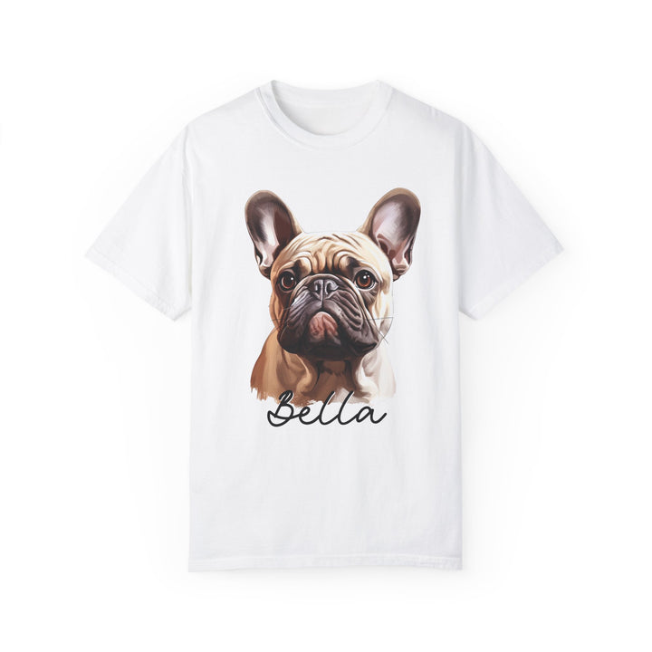 Fawn French Bulldog Custom Name Comfort Colors T-shirt -  S-XL Multiple Colors