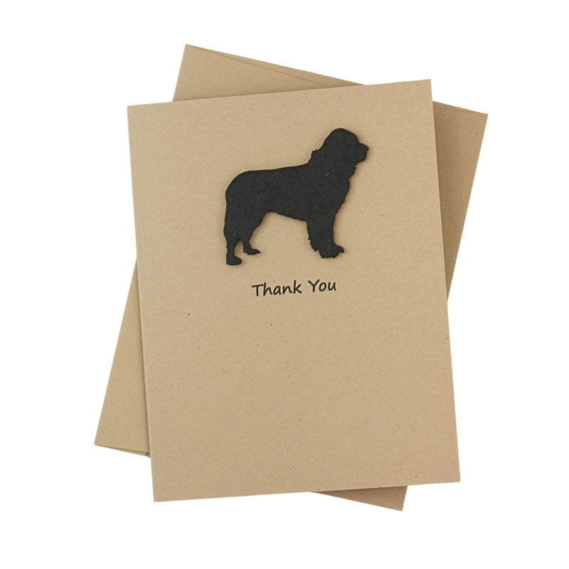 Newfoundland Dog Thank You Card 10 Pack or Single Card Dog Greeting Cards Dog Thank You Cards