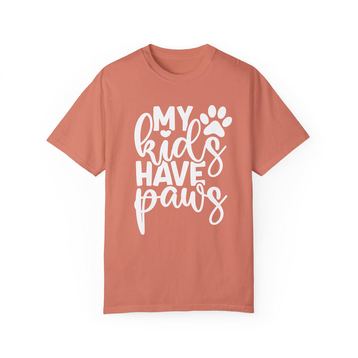 My Kids Have Paws Comfort Colors t-shirt Sizes S-XL Multiple Colors