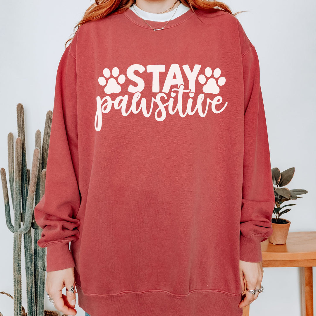 Stay Pawsitive - Comfort Colors Sweatshirt Sizes S-XL - relaxed fit Pet Lover clothing