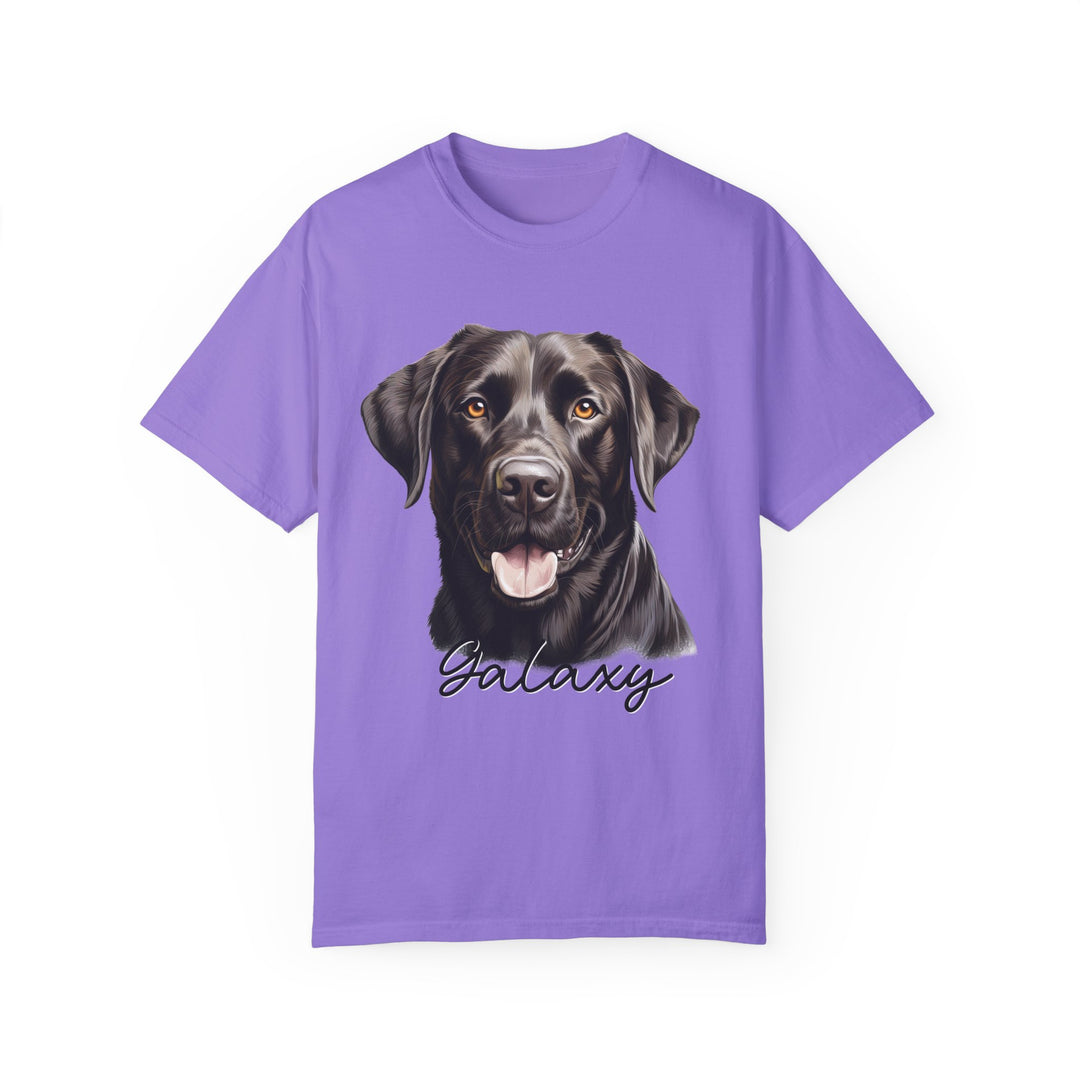 Dark Labrador Retriever Custom Name Comfort Colors T-shirt - S-XL Multiple Colors