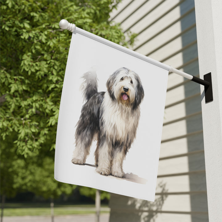 Old English Sheepdog House Banner Flag - Garden Decor for Pet Lovers