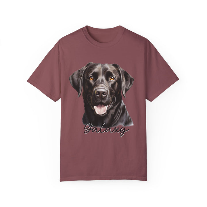 Dark Labrador Retriever Custom Name Comfort Colors T-shirt - S-XL Multiple Colors