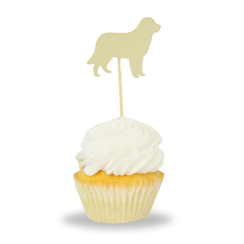 Golden Retriever Cupcake Toppers Set of 12 | Golden Dog Party Decorations | Birthday Decor