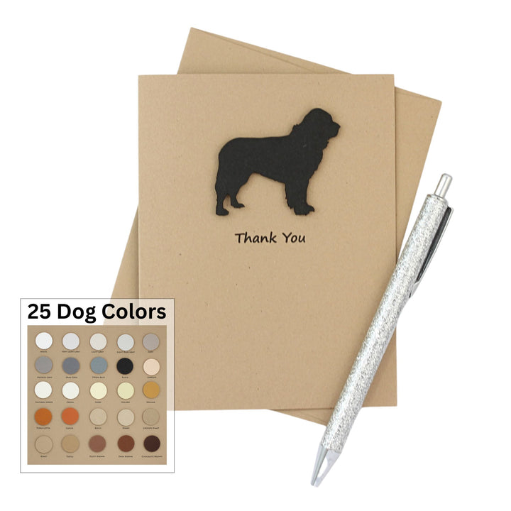 Newfoundland Dog Thank You Card 10 Pack or Single Card Dog Greeting Cards Dog Thank You Cards