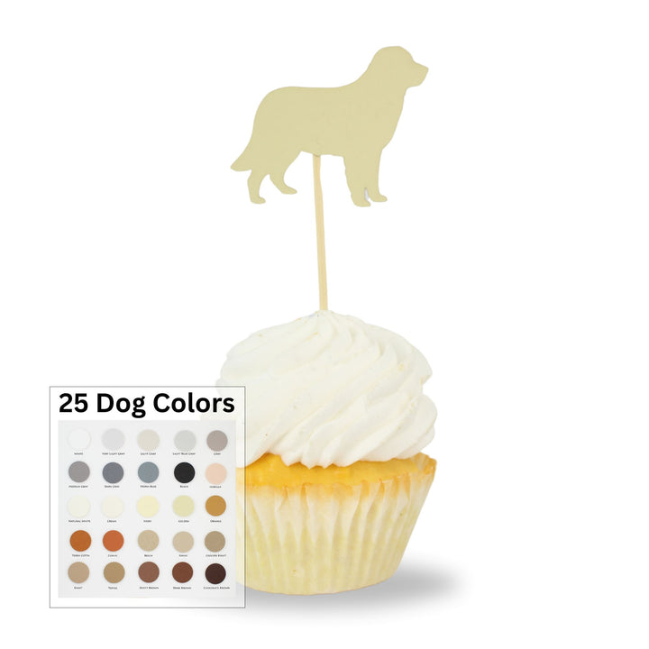 Golden Retriever Cupcake Toppers Set of 12 | Golden Dog Party Decorations | Birthday Decor