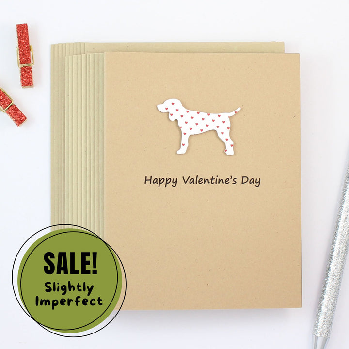 Dog Valentines Day Greeting Cards - Standard Dog 10 Pack of Cards