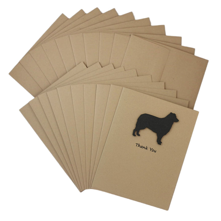 Border Collie Thank You Card 10 Pack or Single Card Dog Greeting Cards Dog Thank You Card