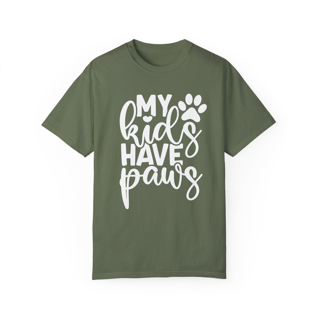 My Kids Have Paws Comfort Colors t-shirt Sizes 2XL-4XL Multiple Colors