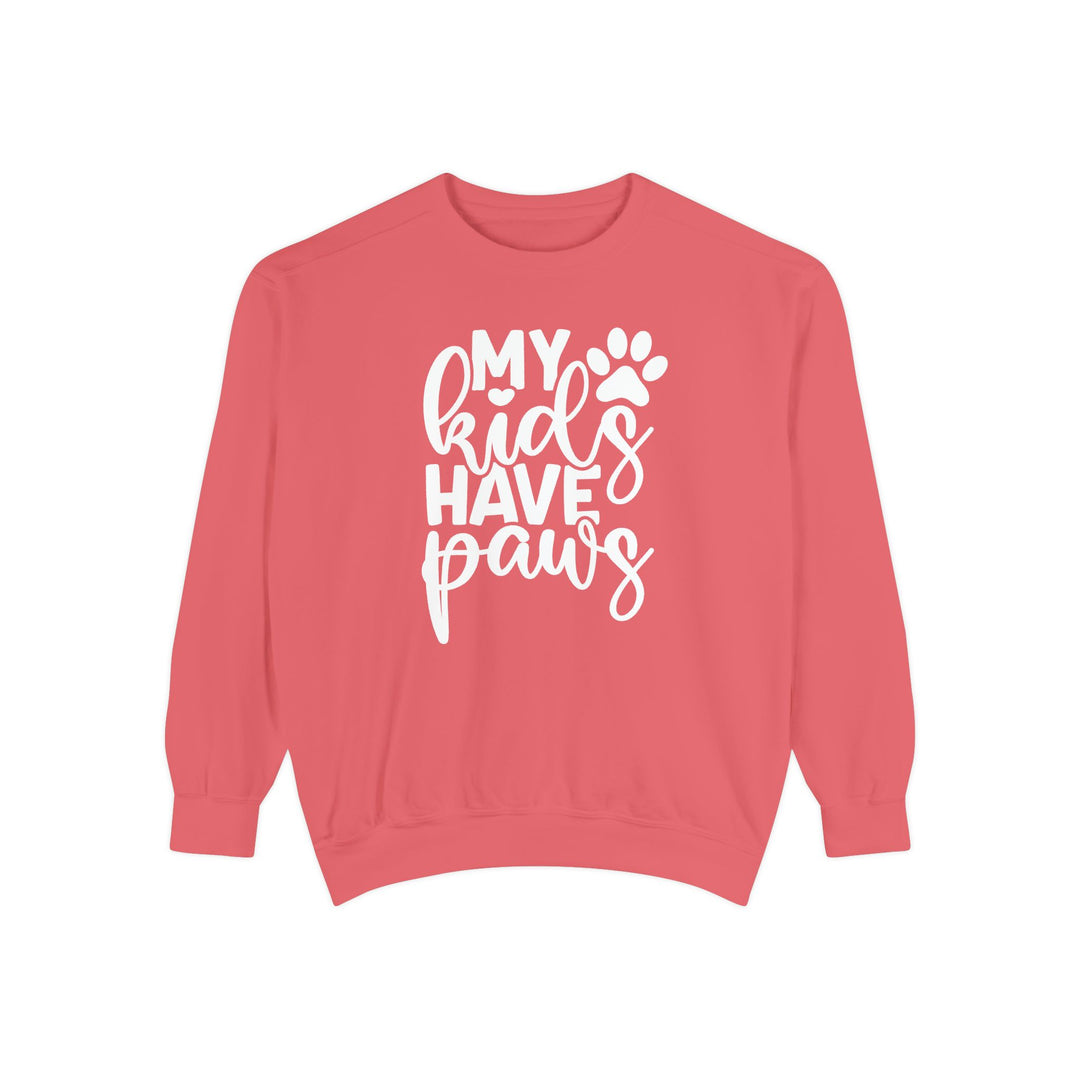 My kids have paws Comfort Colors Cozy Sweatshirt Sizes S-XL Multiple Colors