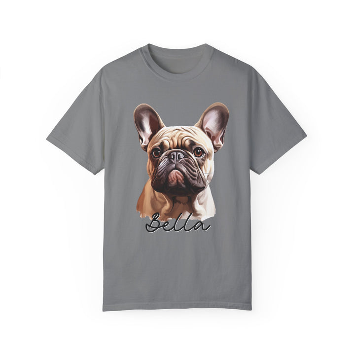 Fawn French Bulldog Custom Name Comfort Colors T-shirt -  S-XL Multiple Colors