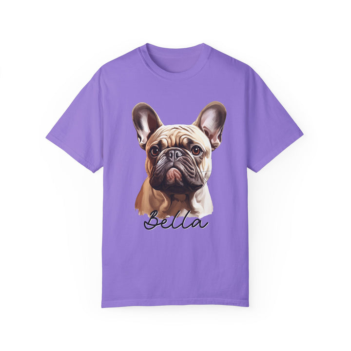 Fawn French Bulldog Custom Name Comfort Colors T-shirt -  S-XL Multiple Colors