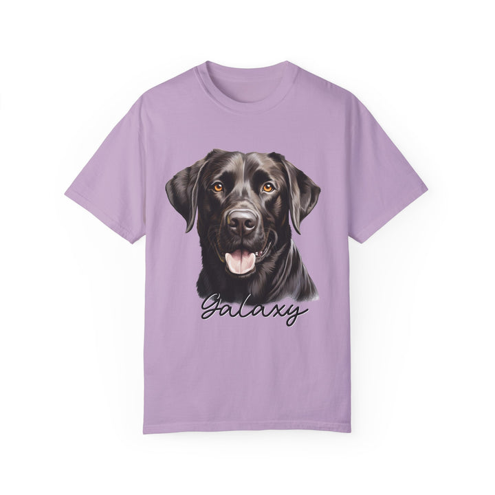 Dark Labrador Retriever Custom Name Comfort Colors T-shirt - S-XL Multiple Colors