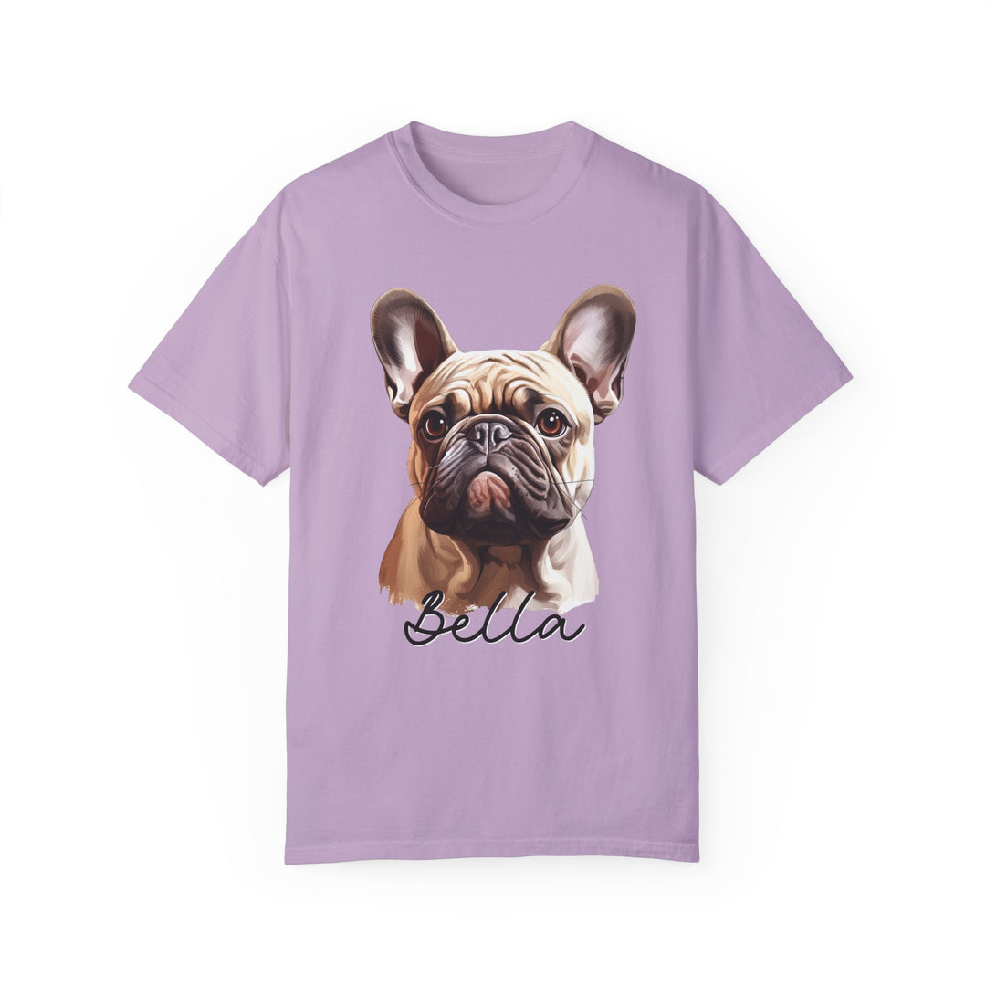 Fawn French Bulldog Custom Name Comfort Colors T-shirt -  S-XL Multiple Colors