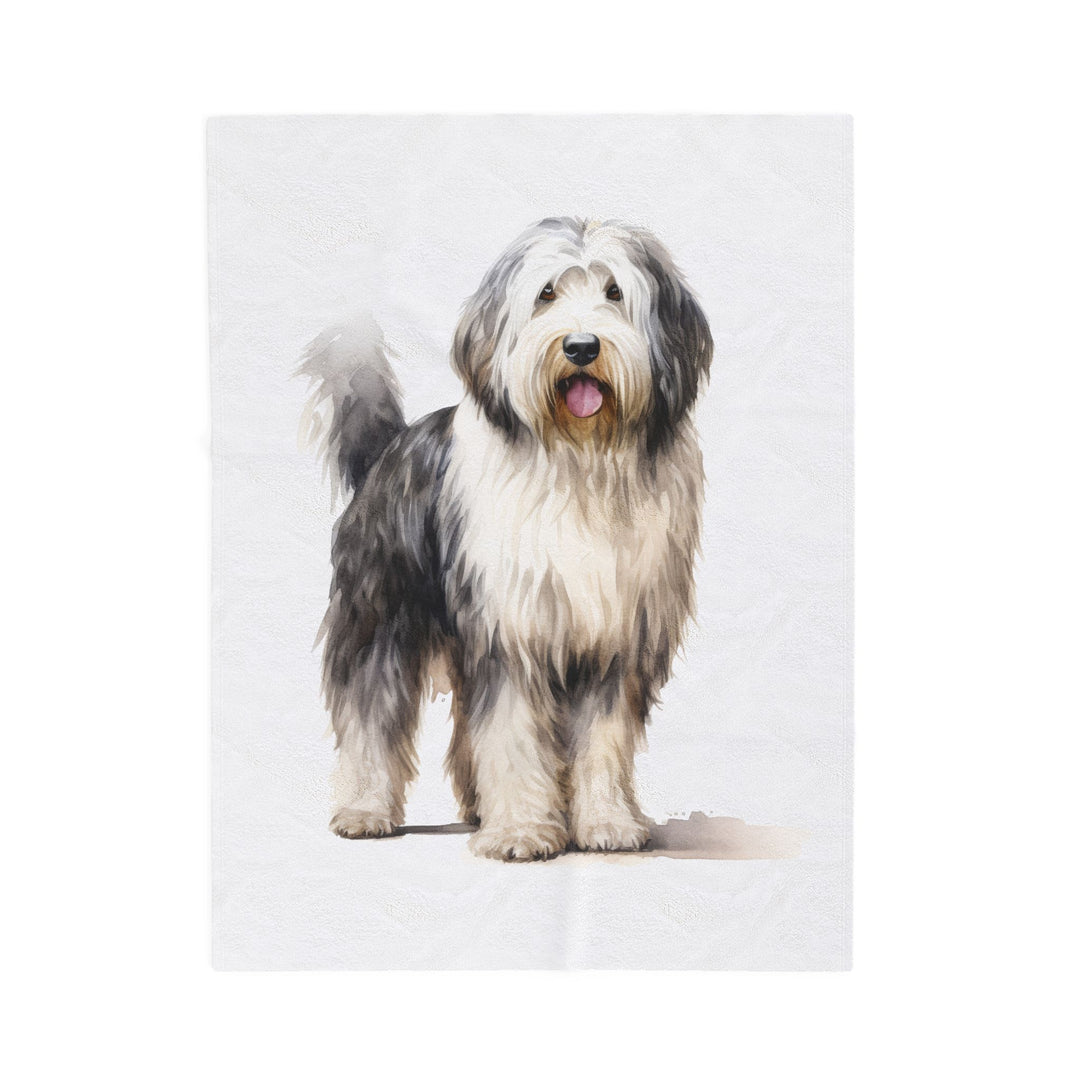 Old English Sheepdog - Velveteen Plush Blanket - 3 Sizes Available - Dog Lover Cozy Throw