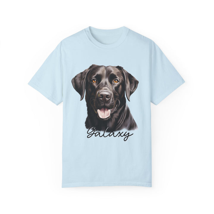 Dark Labrador Retriever Custom Name Comfort Colors T-shirt - S-XL Multiple Colors