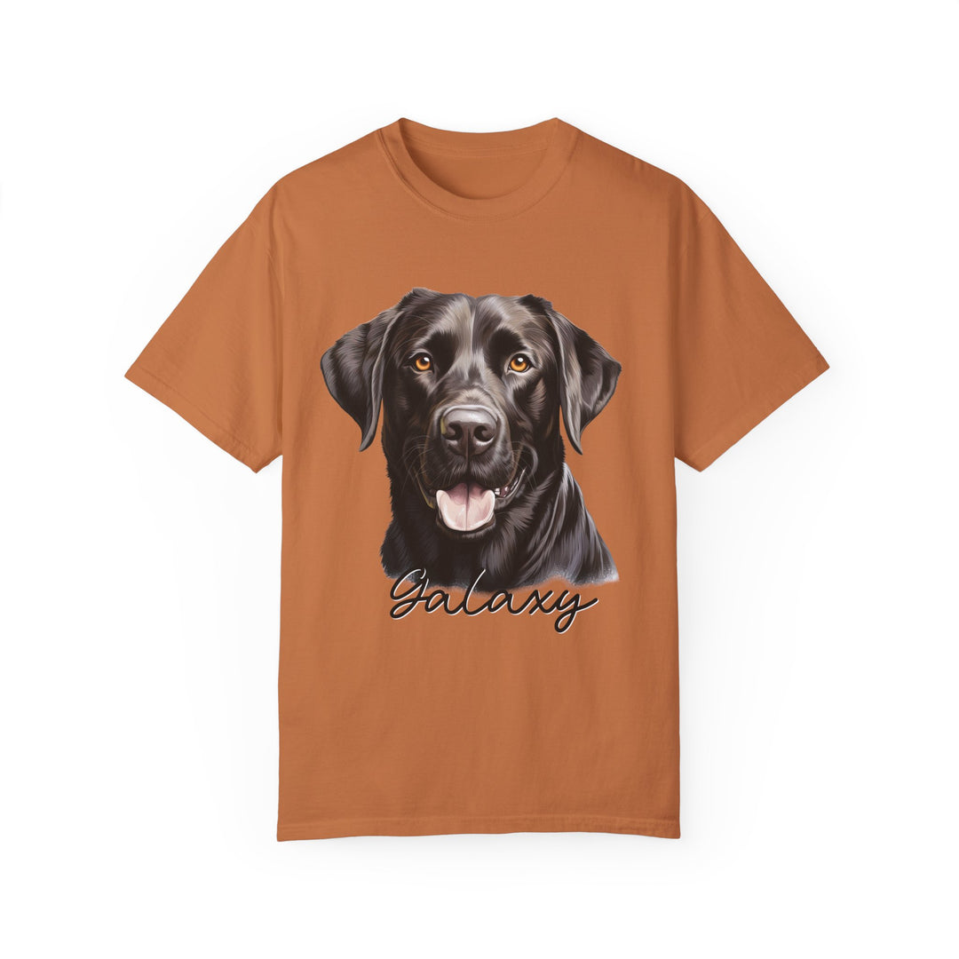 Dark Labrador Retriever Custom Name Comfort Colors T-shirt - S-XL Multiple Colors