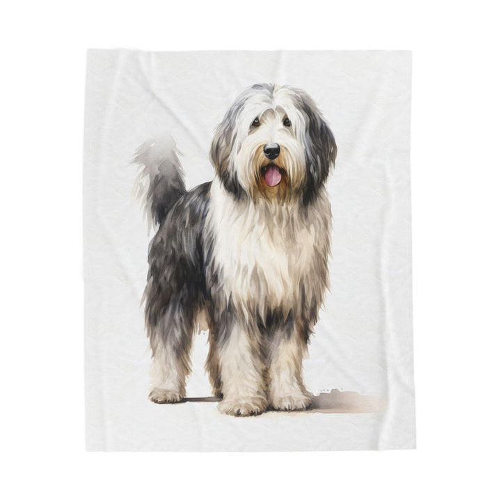 Old English Sheepdog - Velveteen Plush Blanket - 3 Sizes Available - Dog Lover Cozy Throw