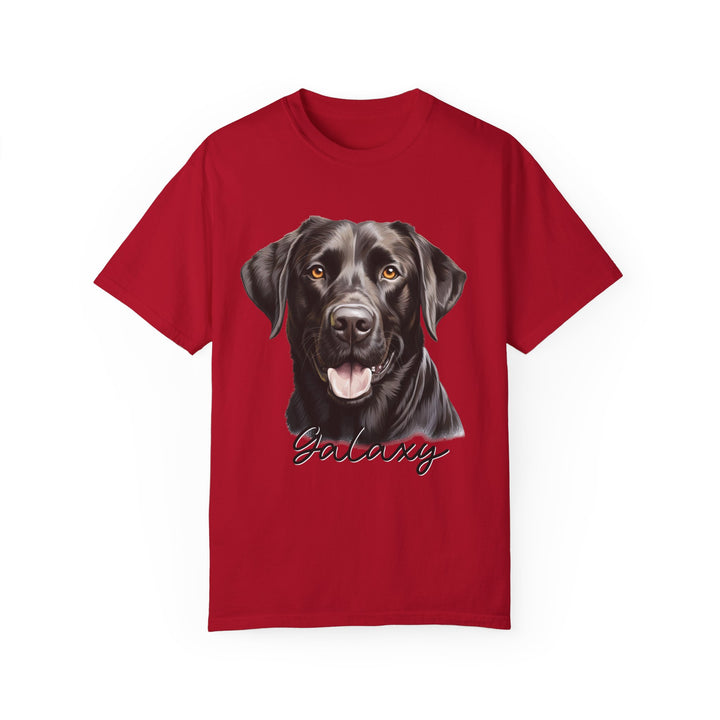 Dark Labrador Retriever Custom Name Comfort Colors T-shirt - S-XL Multiple Colors