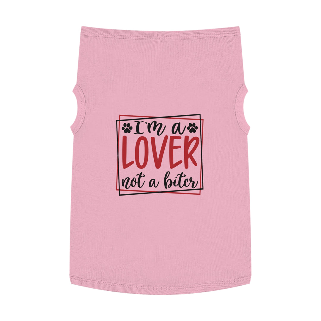 Valentine's Day Pet Tank - I'm a Lover not a biter - Multiple colors and sizes available