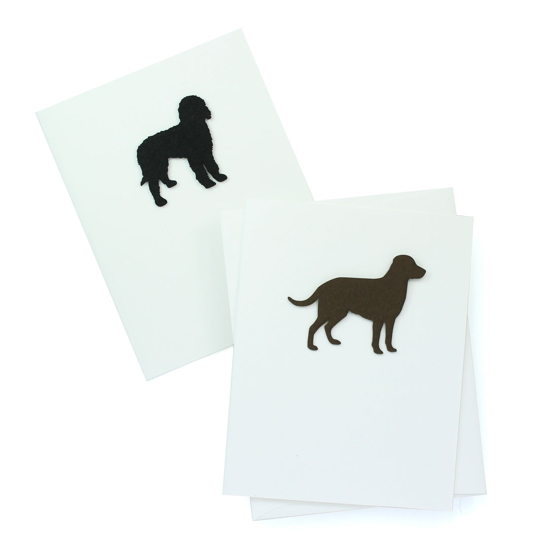 Dog Blank Card White Base | 200+ Dog Breeds to Choose from | 25 Dog Colors Available | Blank Inside | Single Card or 10 Pack