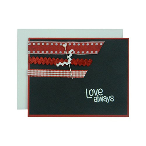 Valentine's Day Greeting Card - Handmade Valentine - Love Always - Handmade Valentine's Card - Embellish by Jackie