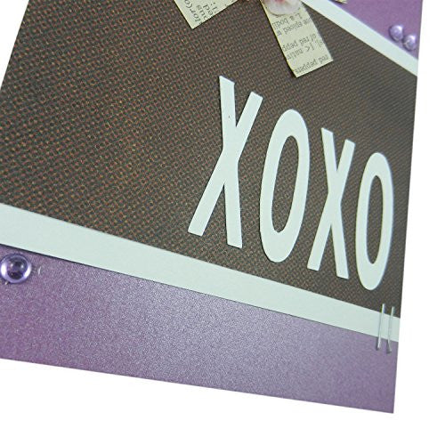 Valentine's Day Greeting Card - Purple Valentine - XOXO - Handmade Valentine's Card - Love Card - Embellish by Jackie