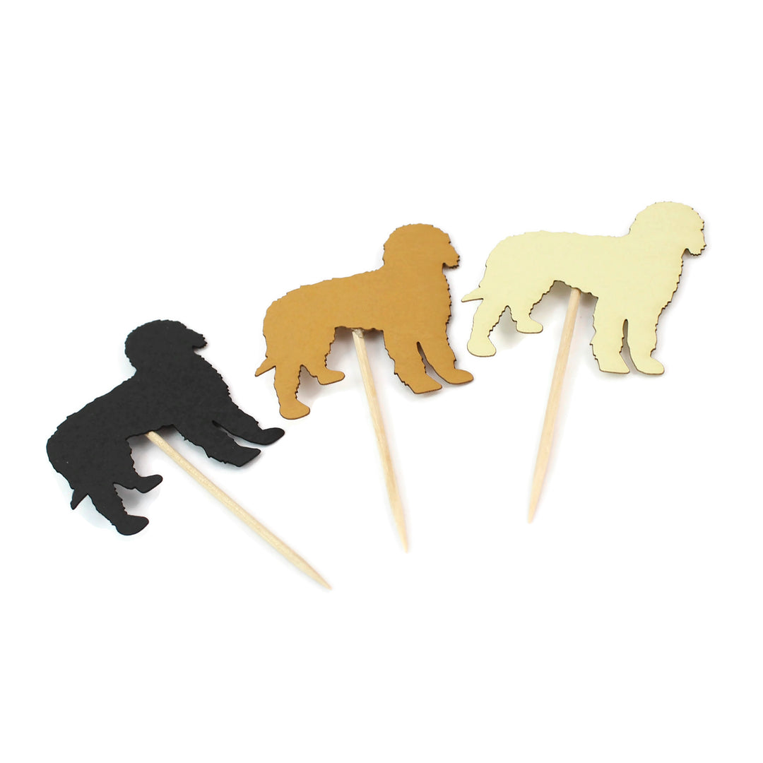 Doodle Cupcake Toppers Set of 12 | Labradoodle Party Decorations | Dog Birthday Decor | Goldendoodle Bernedoodle