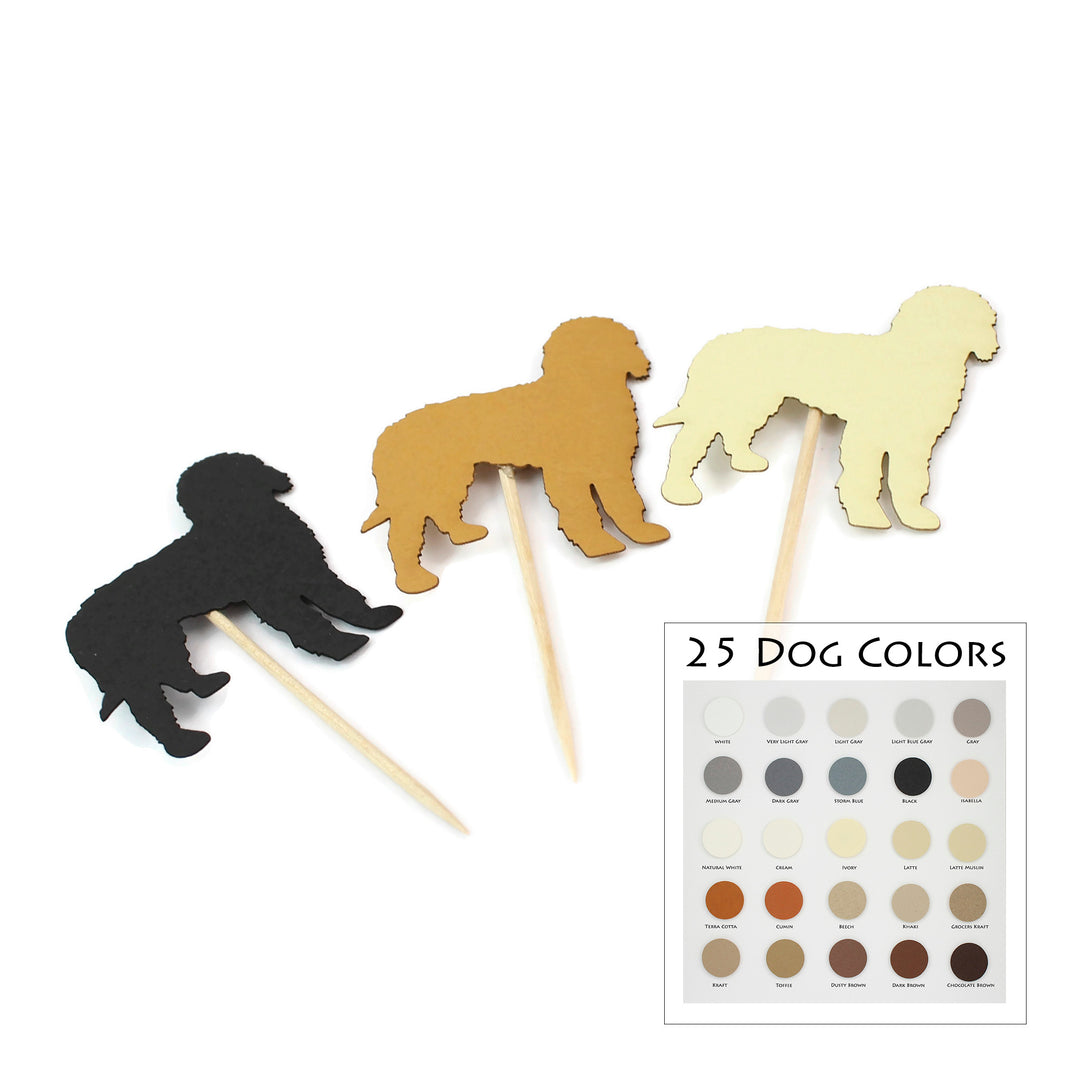 Doodle Cupcake Toppers Set of 12 | Labradoodle Party Decorations | Dog Birthday Decor | Goldendoodle Bernedoodle