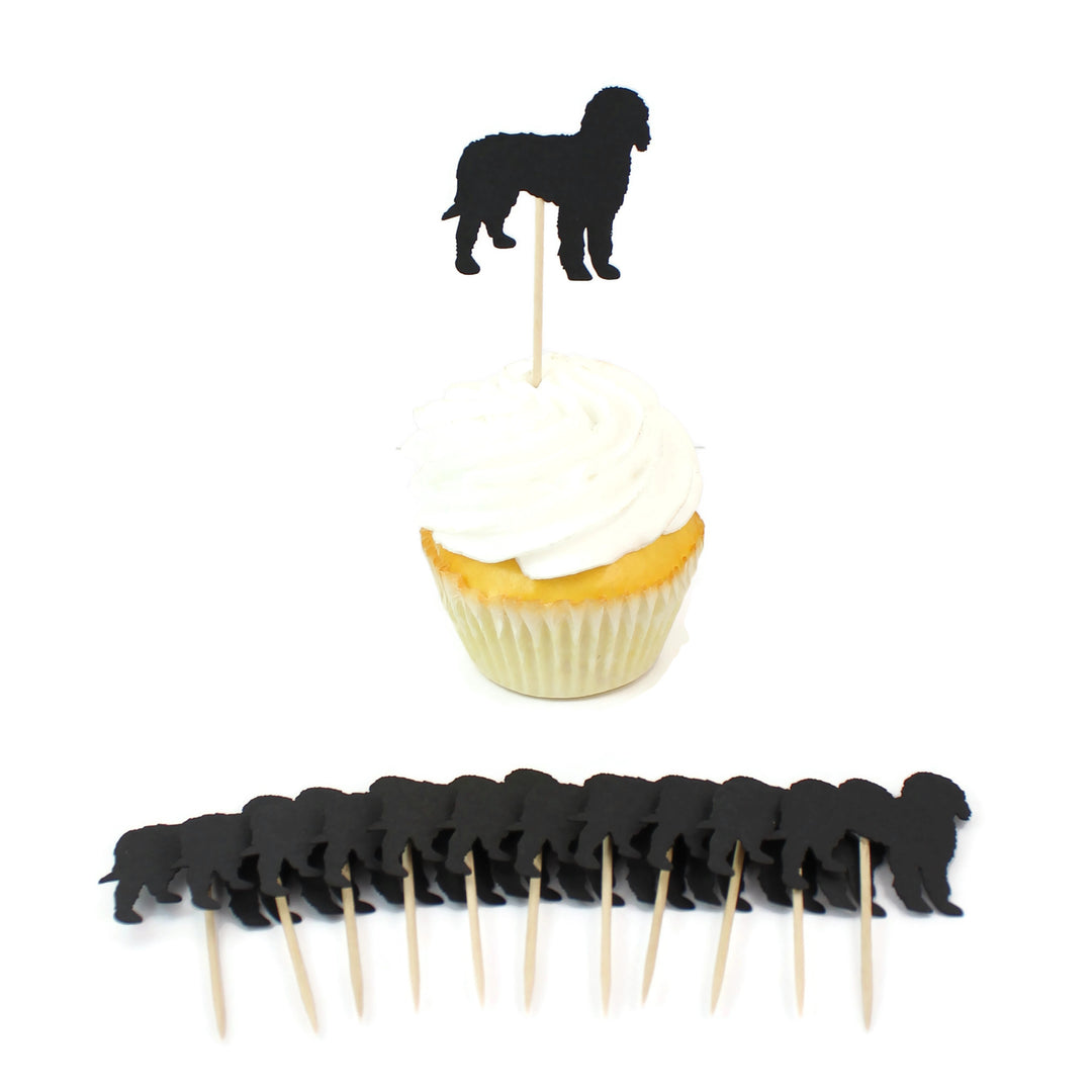 Doodle Cupcake Toppers Set of 12 | Labradoodle Party Decorations | Dog Birthday Decor | Goldendoodle Bernedoodle