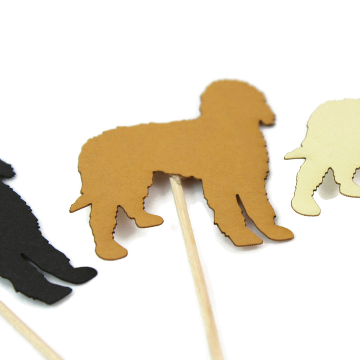 Doodle Cupcake Toppers Set of 12 | Labradoodle Party Decorations | Dog Birthday Decor | Goldendoodle Bernedoodle