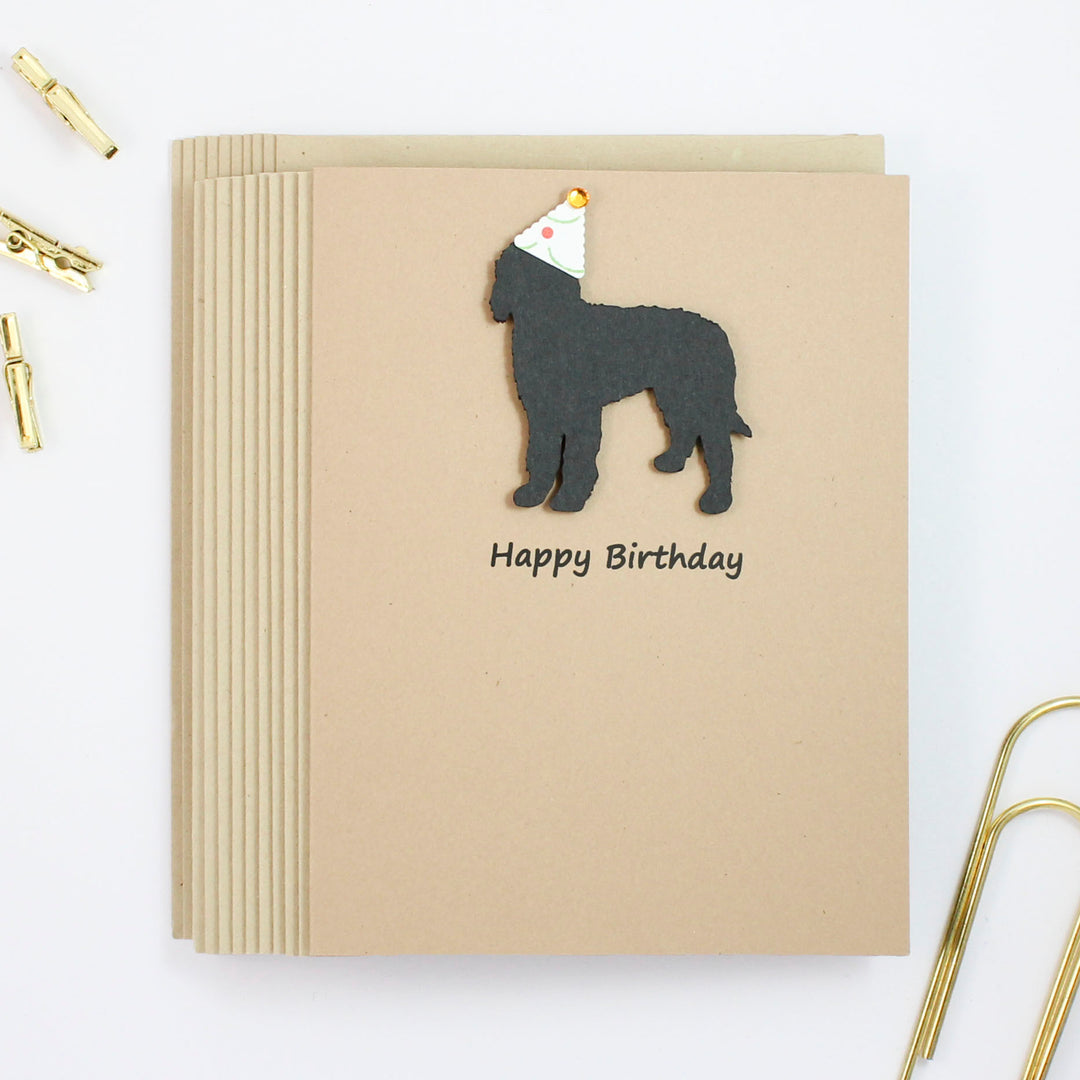 Bernedoodle Birthday Card | Handmade Labradoodle Greeting Cards| Single or 10 Pack | Choose Inside