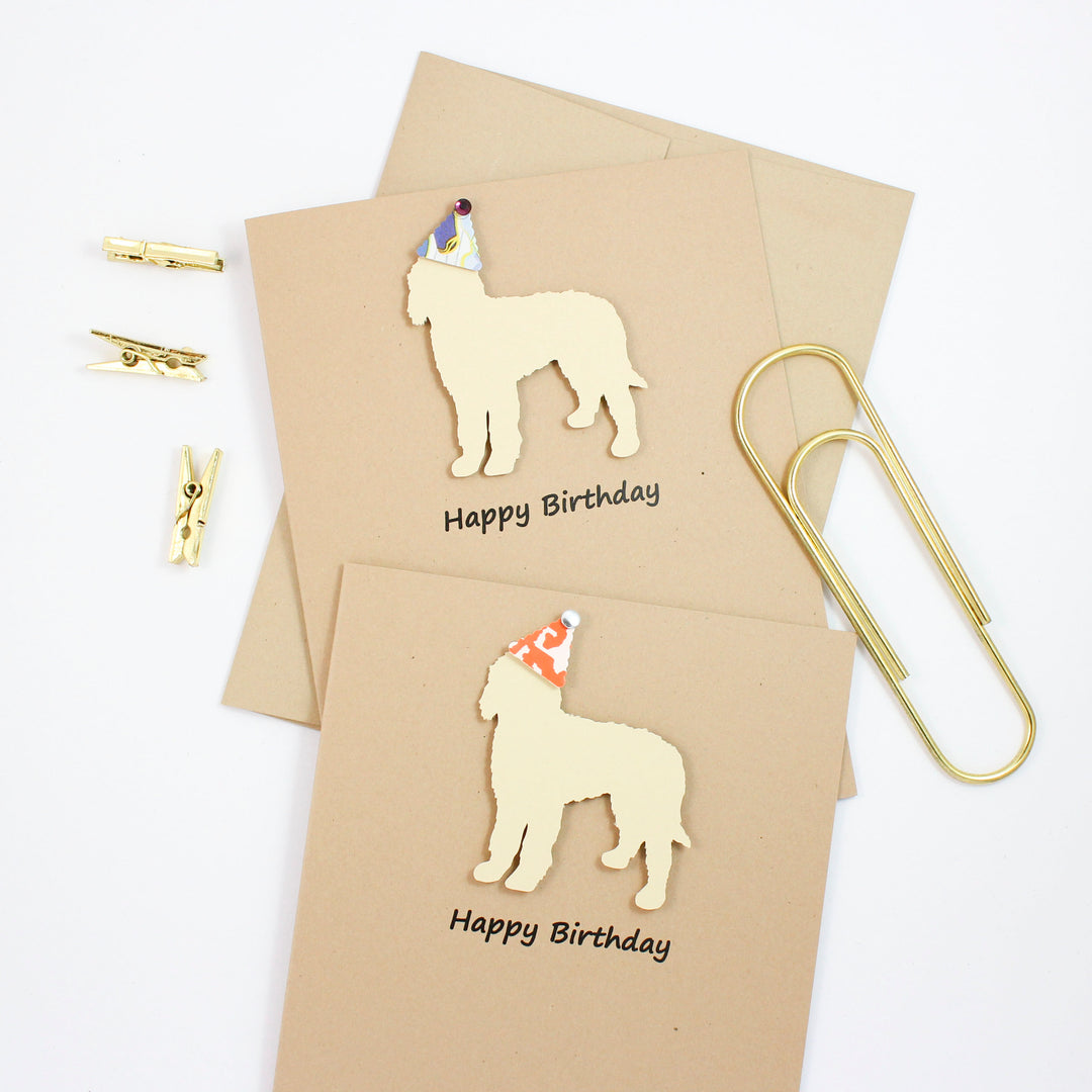 Goldendoodle Birthday Card | Handmade Labradoodle Greeting Cards| Single or 10 Pack | Choose Inside