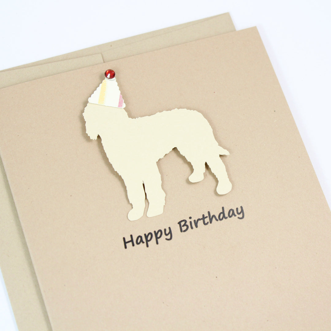 Goldendoodle Birthday Card | Handmade Labradoodle Greeting Cards| Single or 10 Pack | Choose Inside