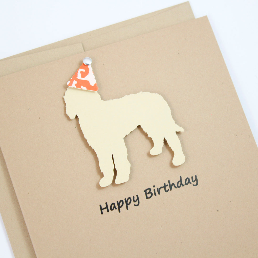 Goldendoodle Birthday Card | Handmade Labradoodle Greeting Cards| Single or 10 Pack | Choose Inside