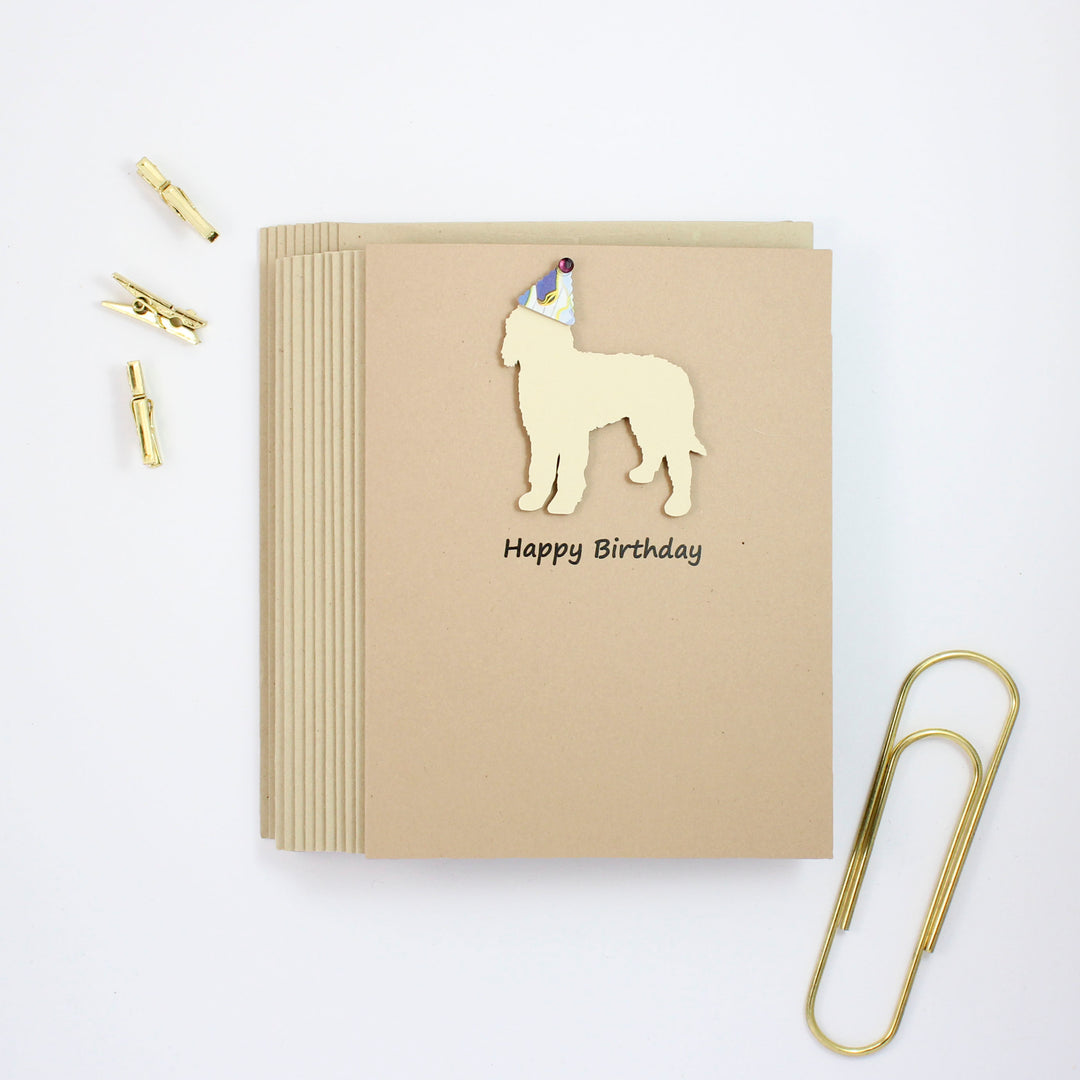 Goldendoodle Birthday Card | Handmade Labradoodle Greeting Cards| Single or 10 Pack | Choose Inside