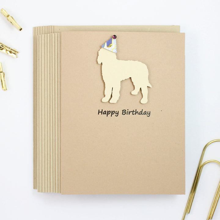 Goldendoodle Birthday Card | Handmade Labradoodle Greeting Cards| Single or 10 Pack | Choose Inside