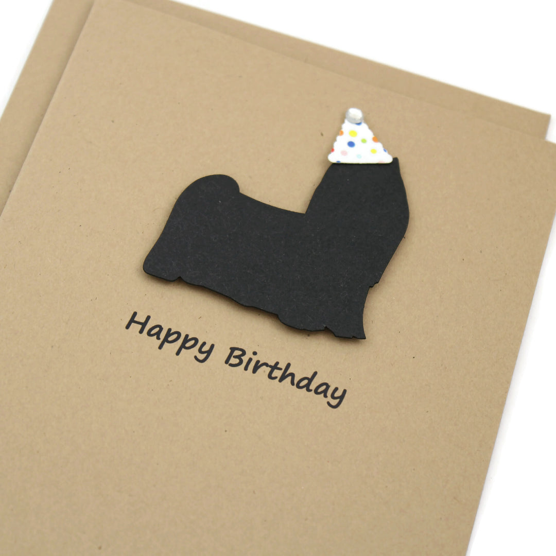 Yorkshire Terrier long haired Birthday Card