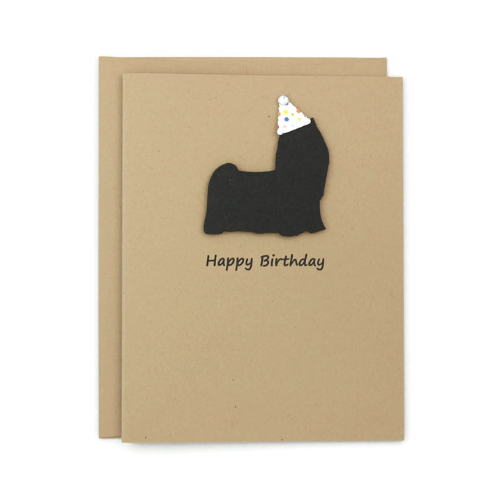 Yorkshire Terrier long haired Birthday Card