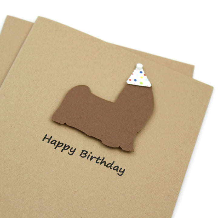 Yorkshire Terrier long haired Birthday Card