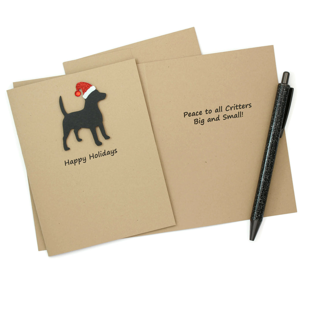 Beagle Christmas Card | Single or Pack of 10 | 25 Dog Colors | Choose Phrases