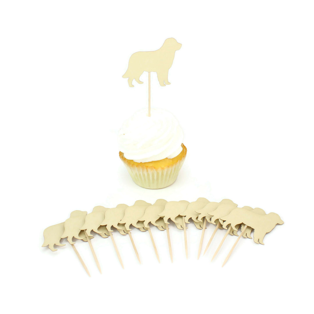 Dog Cupcake Toppers Set of 12 | 200+ Dog Breeds to Choose from | 25 Dog Colors Available | Handmade Cake Topper